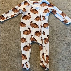 Milkbarn Rabbit Footie Pajamas